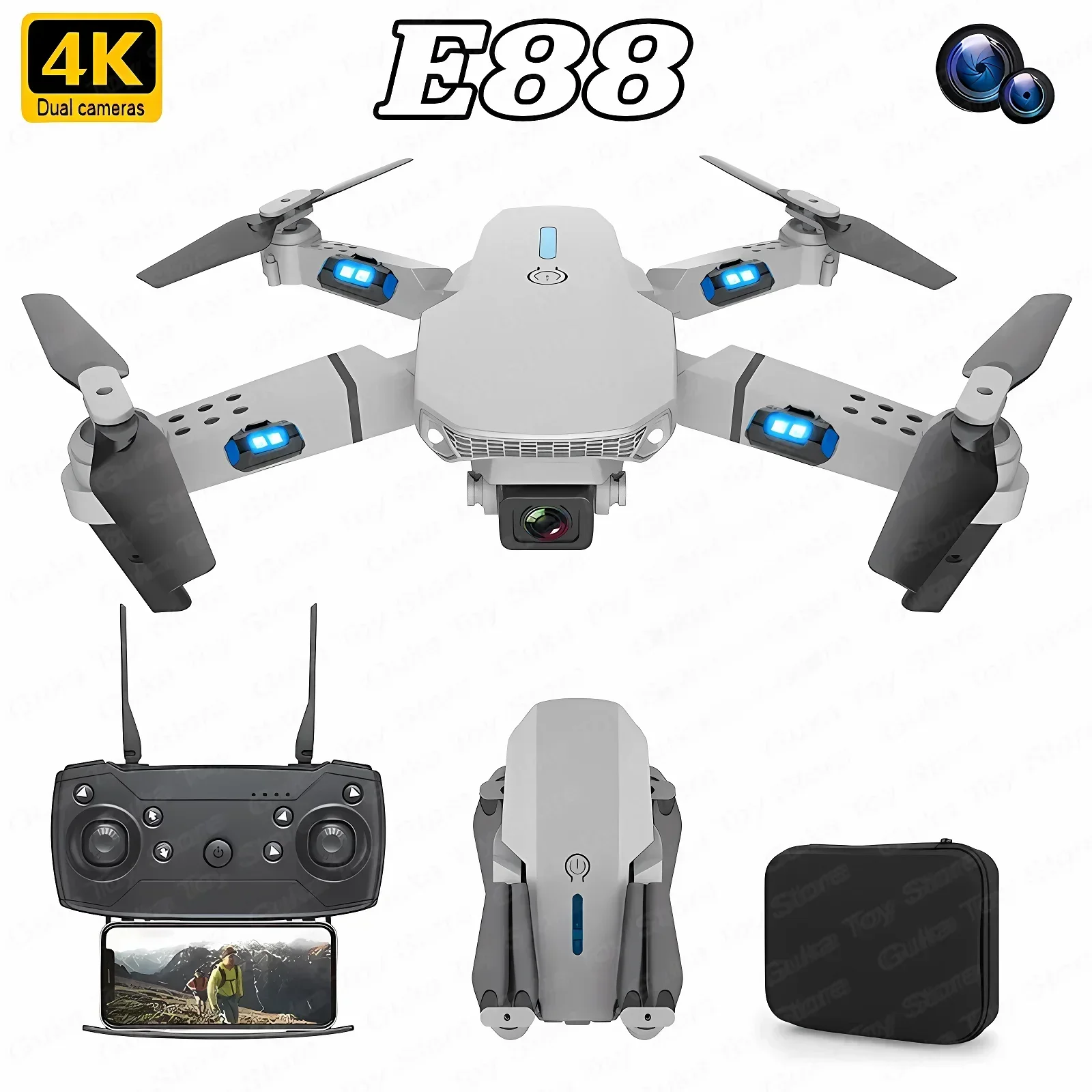 Drone Camera Lens - E88 Pro WIFI FPV Drone Wide